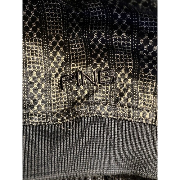 PING Golf Knit Polo Shirt Mens L Windowpane Check 100% Mercerized Combed Cotton - Picture 10 of 10